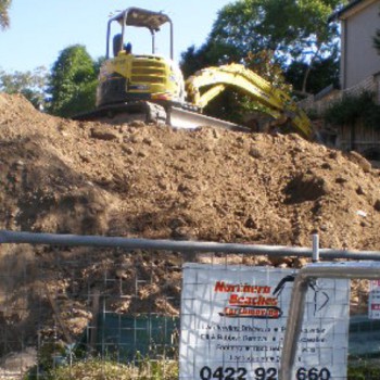 New house site bulk excavation