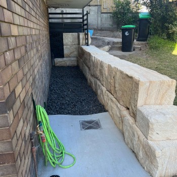 Sandstone Block Retaining Wall  - Manly